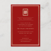 クラシック長方形ダブルハピネス茶道 エンクロージャーカード (正面)
