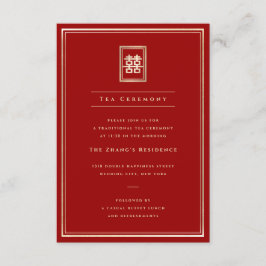 クラシック長方形ダブルハピネス茶道 エンクロージャーカード