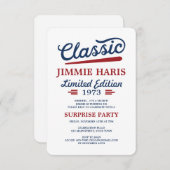 クラシック限定版 面白い誕生日 招待状 (正面/裏面)