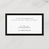 クラシック院生名刺 コーリングカード (裏面)