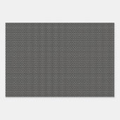 クラシック離れフローラアートパターンオングレーブラック ラッピングペーパーシート (正面3)