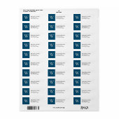 クラシック離れ差出人住所ラベル ラベル (フルシート)