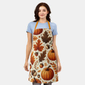 クラシック離れ/かぼちゃ/どんこ秋 エプロン (着用した状態)