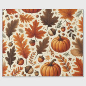 クラシック離れ/かぼちゃ/どんこ秋 ラッピングペーパー (フラット)