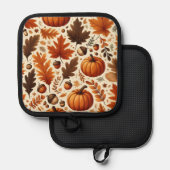 クラシック離れ/かぼちゃ/どんこ秋 鍋敷き (正面/裏面)