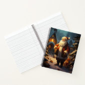 クラシック雪の中に立つサンタクロース ノートブック (内部)