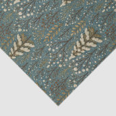 クラシック雪の冬の森の木のアートパターン 薄葉紙 (詳細)