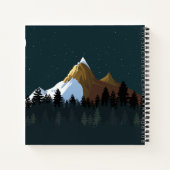 クラシック雪キャップ山バケットリストカスタム ノートブック (裏面)