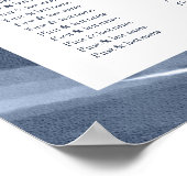 クラシック青いモダン座席表 ポスター (角)