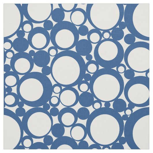 クラシック青い幾何学円 ファブリック (見本)