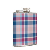 クラシック青い赤い格子模様 フラスク (右)