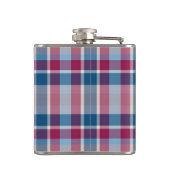 クラシック青い赤い格子模様 フラスク (裏面)