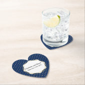 クラシック青と金ゴールド結婚 ペーパーコースター (インサイチュ)