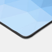 クラシック青のジオメトリメッシュグラデーションパターン デスクマット (コーナー)