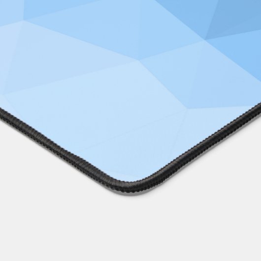 クラシック青のジオメトリメッシュグラデーションパターン デスクマット (コーナー)