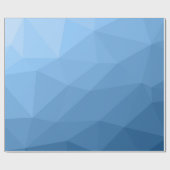 クラシック青のジオメトリメッシュグラデーションパターン ラッピングペーパー (フラット)