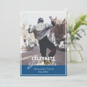 クラシック青のモダントレンディー 招待状 (スタンド正面)