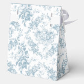 クラシック青エレガント白フローラトイル フェイバーボックス (裏面)