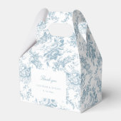 クラシック青エレガント白フローラトイル フェイバーボックス (正面サイド)