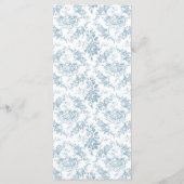 クラシック青エレガント白フローラトイル メニュー (裏面)