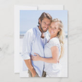 クラシック青エレガント白フローラ セーブザデート (裏面)