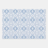 クラシック青セ中国のラミックスパターン ラッピングペーパーシート (正面)