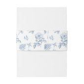 クラシック青ビクトリアンフローラ結婚モノグラム 招待状ベリーバンド (裏面例)