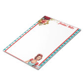 クラシック青ピンナップ ノートパッド (アングル)