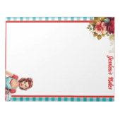 クラシック青ピンナップ ノートパッド (正面)