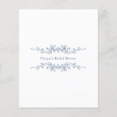 クラシック青フランスのの「数を推測する」ブライダルゲーム (裏面)