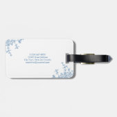 クラシック青フランスのフローラクレストモノグラム ラゲッジタグ (裏面横)