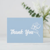 クラシック青フランスのフローラスケッチ サンキューカード (スタンド正面)