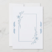 クラシック青フローラ結婚式招待状 招待状 (裏面)