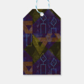 クラシック青モダンバー（ユダヤ教の）バル・ミツバーはっきりしたサンキュー ギフトタグ (裏面)