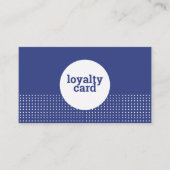 クラシック青モダン白水玉模様洗浄 ロイヤリティカード (正面)