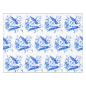 クラシック青牡丹白地 テーブルクロス (正面(横))