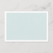 クラシック青結婚の願い。エレガントシンプル エンクロージャーカード (裏面)