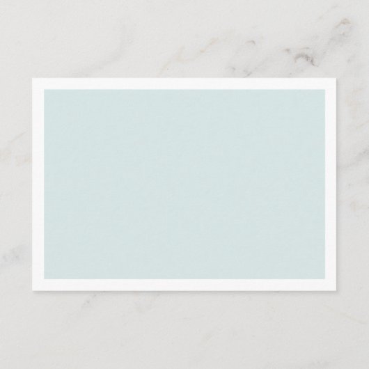 クラシック青結婚の願い。エレガントシンプル エンクロージャーカード (裏面)