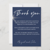 クラシック青結婚色 サンキューカード (正面)