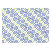 クラシック青💙🎾緑の白いテニス🎾柄 テーブルクロス (正面(横))