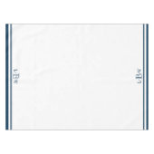 クラシック青縁どモノグラムの テーブルクロス (正面(横))