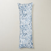 クラシック青 | ボホフローラ美しい ボディピロー (裏面 (縦))