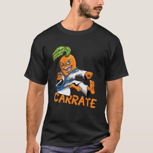 クラシック面白カラテ人参空手メール武道 Tシャツ (正面)