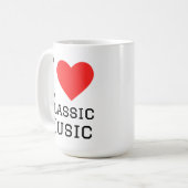 クラシック音楽が好き コーヒーマグカップ (正面左)