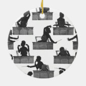 クラシック音楽のコンダクター-ヴィンテージMahler セラミックオーナメント (裏面)