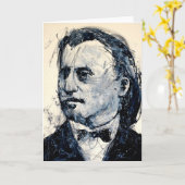 クラシック音楽の挨拶状- Brahms (若い) カード (黄色い花)