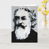 クラシック音楽の挨拶状- Brahms (髭がある) カード (黄色い花)