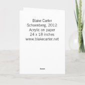 クラシック音楽の挨拶状- Schoenberg カード (裏面)