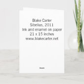 クラシック音楽の挨拶状- Sibelius カード (裏面)