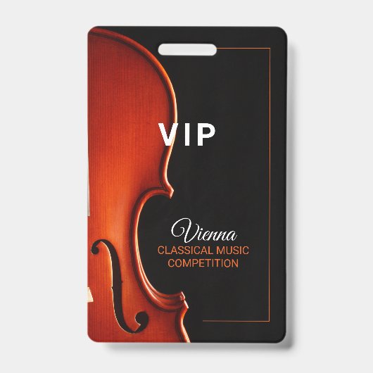 クラシック音楽コンクールイベントVIPアクセスバッジ バッジ (正面)